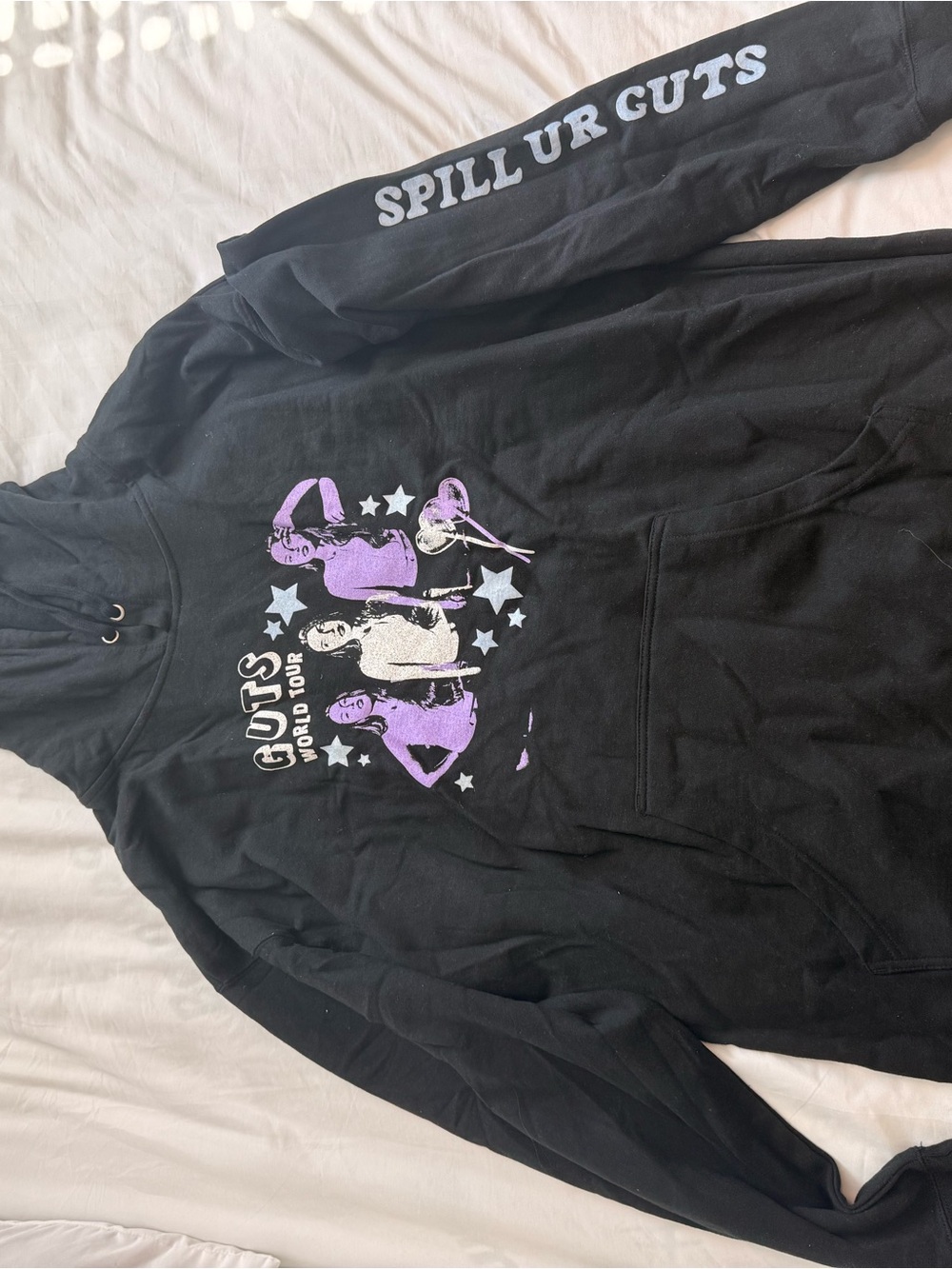 Obey Black Hoodie with Purple and White Graphic